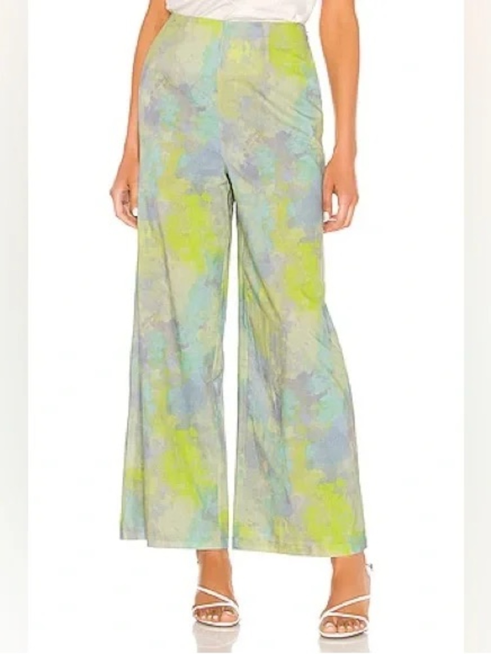 NWT L'ACADEMIE- The Natalene Pant in Multi Watercolor Size XS